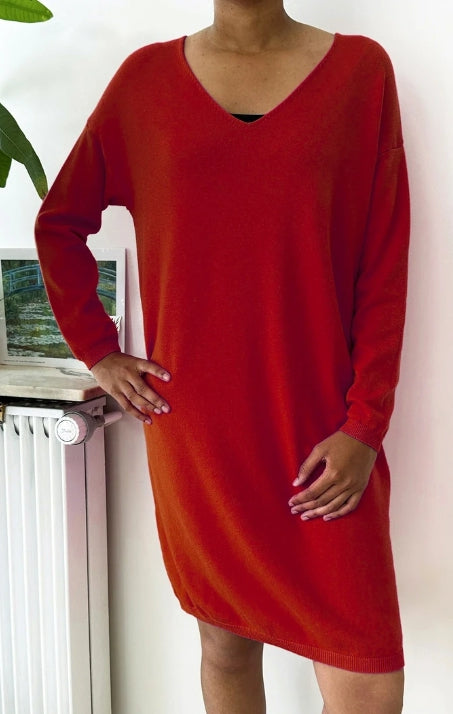 Robe pull en maille sans couture