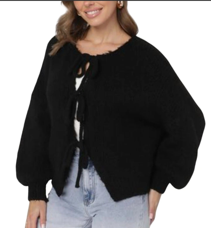 Gilet ample à nœud